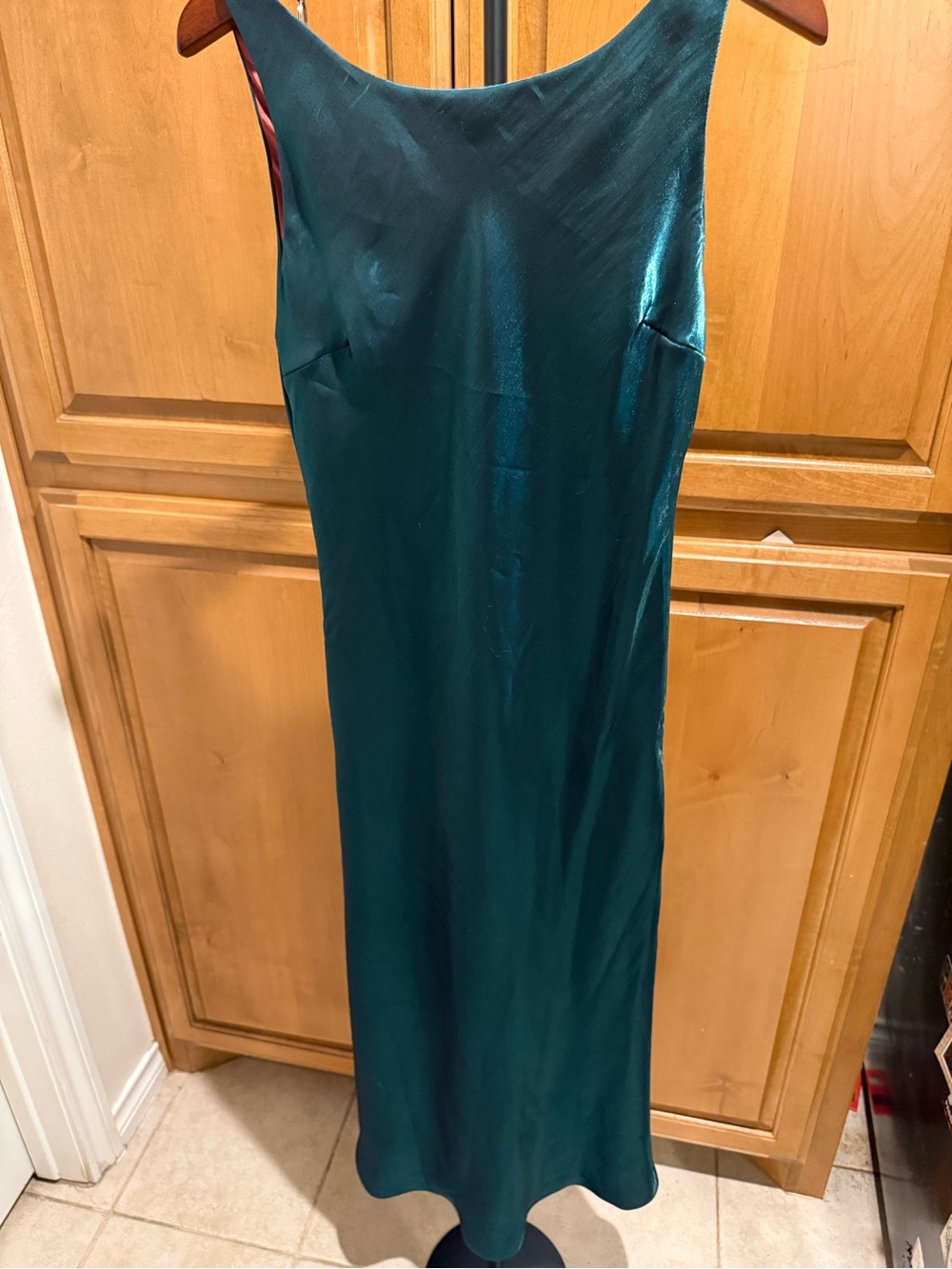 Vintage 90's Hampton Nites Metallic Teal  Liquid Dress 4/6 Maxi Whimsigoth Y2K